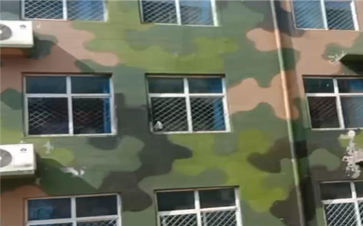 兴安墙面军用迷彩施工方案